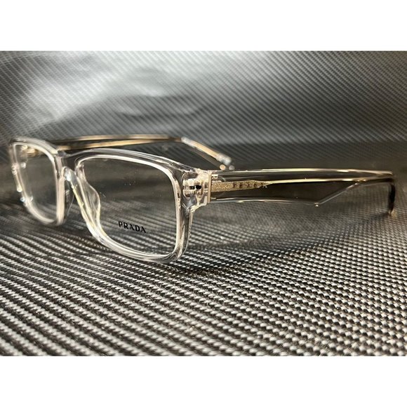Prada Grey Crystal Men's Eyeglasses - Picture 1 of 4